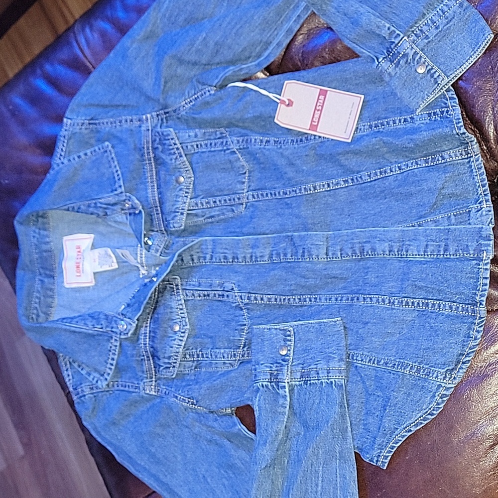 Lonestar denim button down shirt
